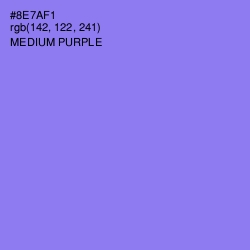 #8E7AF1 - Medium Purple Color Image